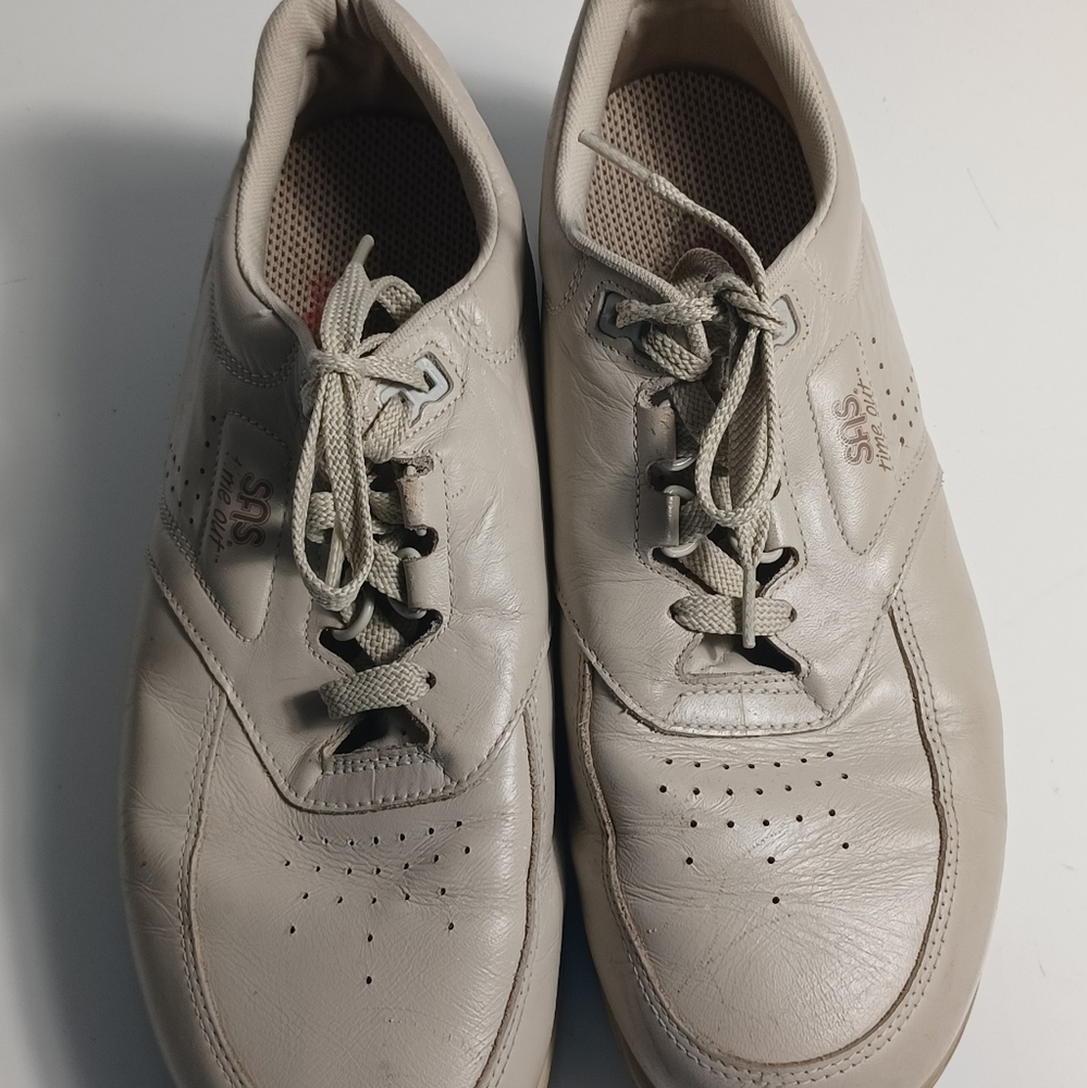 SAS Freetime Tripad Comfort Women Eyelet Lace Up Tan/Beige Leather Shoes US 9.5